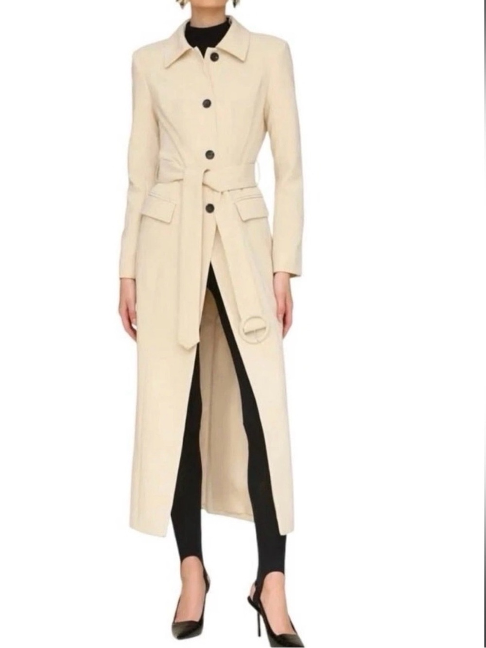 Avec Les Filles Cream Tailored Blazer